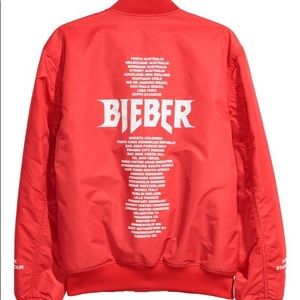 JUSTIN BIEBER PURPOSE TOUR JACKET XS RED